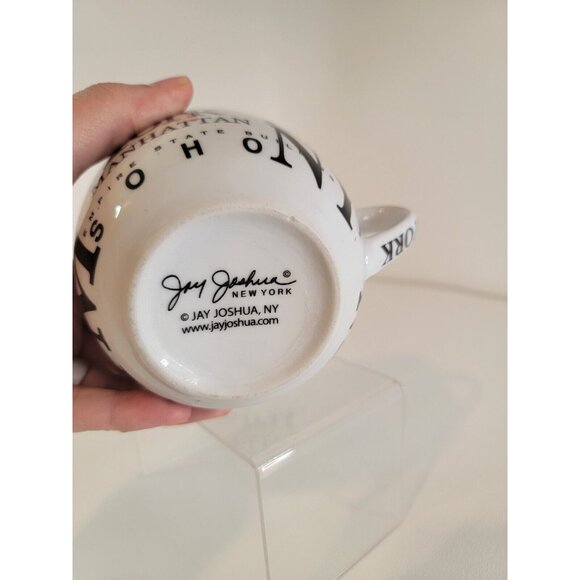 Jay Joshua New York Landmark Black And White Latte 12 fl oz Coffee Tea Mug Cup - Picture 7 of 7